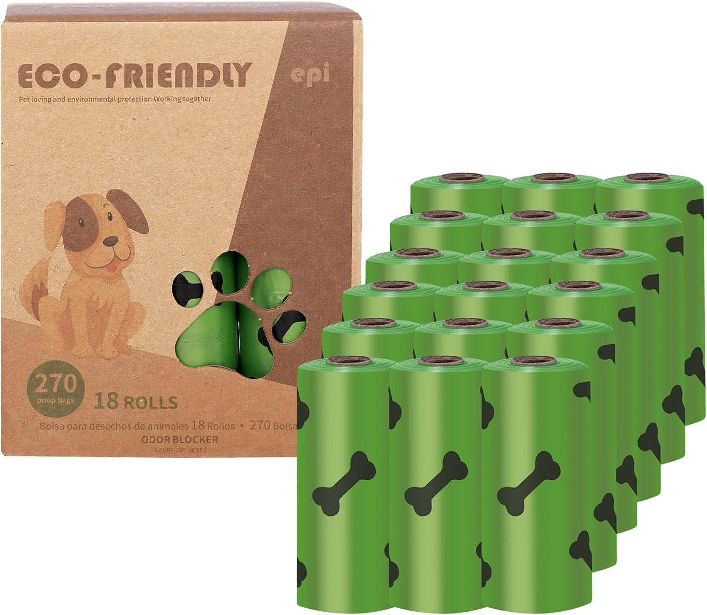 Dog Poop Bag Pet Poop Bags Dog Feces Bag -Poop Bags for Dogs - Dog Garbage Bag - Super Dog Feces Bag Leak Proof and Safe (Lavender Incense, 270 Bag)