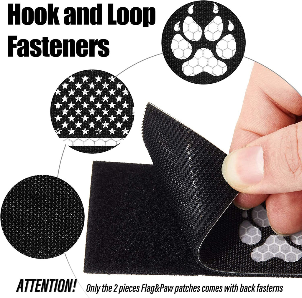 8 Pieces Reflective Service Dog Vest Patches Do Not Pet in Training Harness Removable Tactical Dog Vest Patches with Printed Paw(Classic Patterns,4.3 X 1.6 Inch)