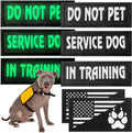 8 Pieces Reflective Service Dog Vest Patches Do Not Pet in Training Harness Removable Tactical Dog Vest Patches with Printed Paw(Classic Patterns,4.3 X 1.6 Inch)
